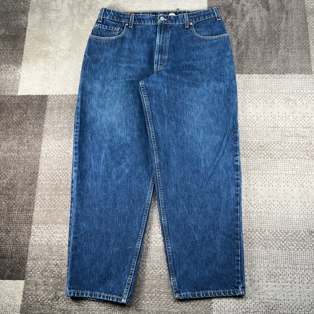 Vintage Levis 570 Baggy Fit Jeans Mens 36x30 Blue Denim Made in USA 90s